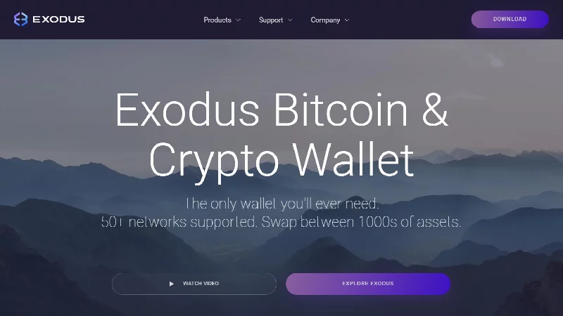 Exodus névtelen kriptotárca KYC nélkül.
