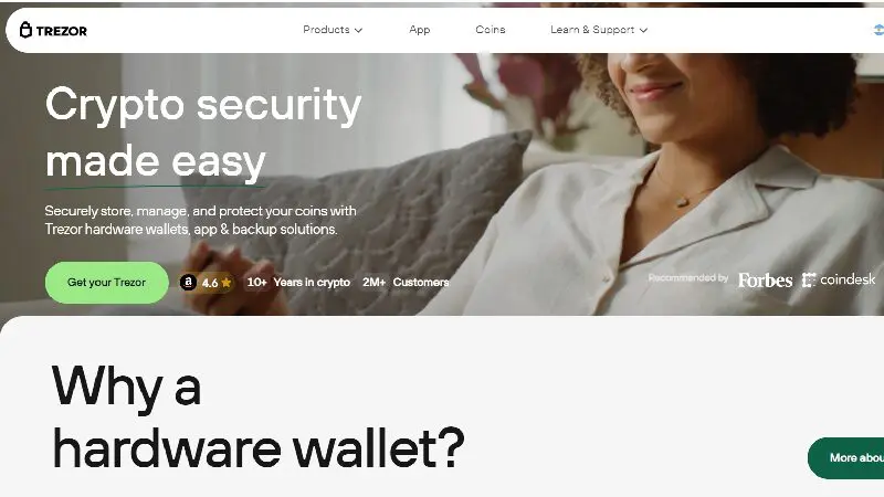 Trezor anonim kriptotárca névtelen kriptotárca no-KYC nélkül.
