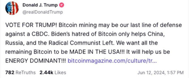 Trump vendégül látja a Bitcoin-bányászat vezetőit, hogy támogassa az USA energiaipari dominanciáját
