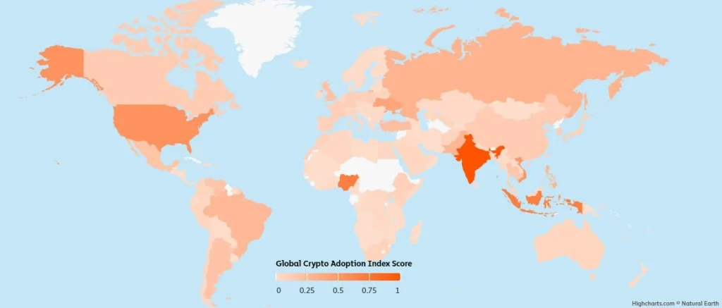 Globális index a kriptó elfogadásáról
