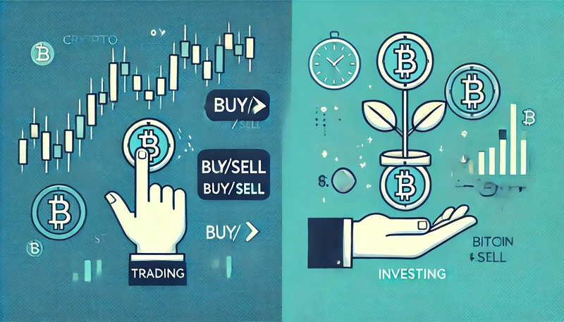 Crypto Trading vs Crypto Investing összehasonlítás