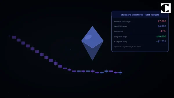 A Standard Chartered 47%-kal vágta az Ethereum célárat - de megtartotta a $40 000-es hosszú távú előrejelzést